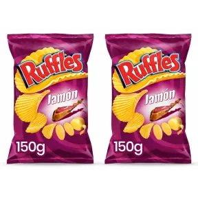 Ruffles Patatas Fritas Sabor Jamón 150gr (2x1,43€)