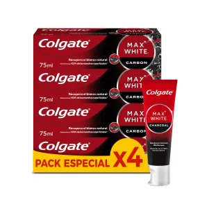 Pasta de Dientes Colgate Max White con Carbón Activado 4 x 75 ml