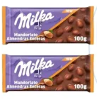 Chocolate con Leche de los Alpes Milka con Almendras 100 g