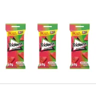 Chicles Sabor Sandía Senses Trident, 3 Unidades 69g