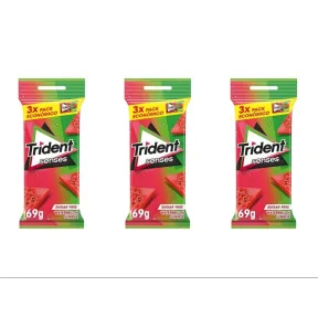 Chicles Sabor Sandía Senses Trident, 3 Unidades 69g