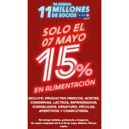 Descuento del 15% en alimentación en Carrefour 0705