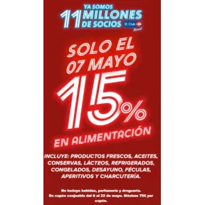 Descuento del 15% en alimentación en Carrefour 0705