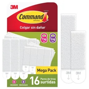Tiras Adhesivas Command para Colgar Cuadros - 8 Pares