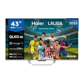 Televisor Haier 43" QLED UHD 4K Smart Google TV HDR10+