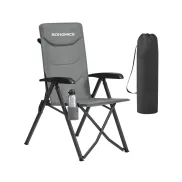 Silla Reclinable para Camping con Respaldo Alto 95°-150°