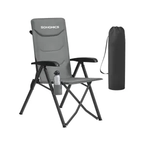 Silla Reclinable para Camping con Respaldo Alto 95°-150°