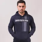 Sudadera con capucha Hombre Lambretta Racing Stripe - AZUL MARINO