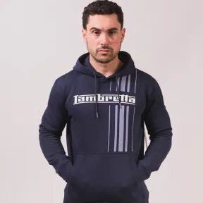 Sudadera con capucha Hombre Lambretta Racing Stripe - AZUL MARINO