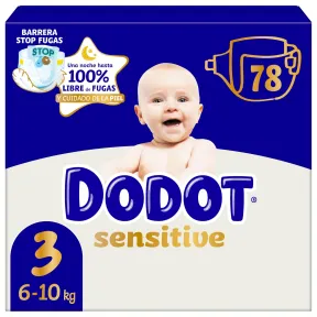 Dodot Sensitive Talla 3: 78 Pañales, Protección y Cuidados