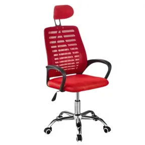 Silla Ergonómica de Oficina con Respaldo de Malla y Reposacabeza
