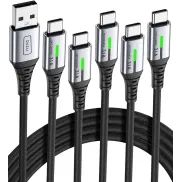 Cable USB C Rápido INIU 3.1A - Pack de 5 Longitudes Variadas