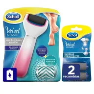 Lima Eléctrica Scholl Velvet Smooth Rosa para Pies + 2 Recambios