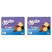Milka Barritas de Bizcocho con Chocolate y Relleno de Leche