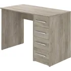 Escritorio Moderno Efecto Roble Amazon Basics con 4 Cajones