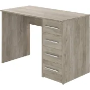 Escritorio Moderno Efecto Roble Amazon Basics con 4 Cajones