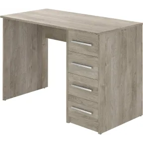 Escritorio Moderno Efecto Roble Amazon Basics con 4 Cajones