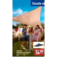 Toldo Vela Aldi para jardín disponible desde el 23 de mayo