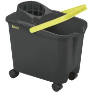 Cubo con escurridor y ruedas giratorias - 14L - Gris
