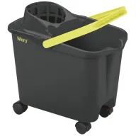 Cubo con escurridor y ruedas giratorias - 14L - Gris