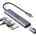 Adaptador UGREEN 5 en 1 USB C HDMI 4K con Carga 100W