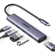 Adaptador UGREEN 5 en 1 USB C HDMI 4K con Carga 100W