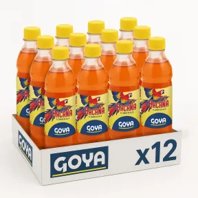 Bacana Refresco Goya 12 x 500ml, Sabor Vainilla y Malta