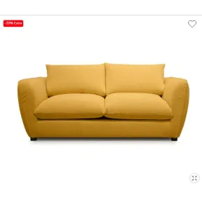 Sofá cama CLEMENCE 3 plazas en Beige, Gris o Amarillo