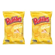 Ruffles Yorkeso, Patatas Fritas 150gr con Jamón y Queso