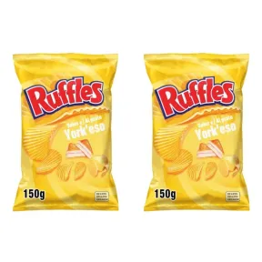 Ruffles Yorkeso, Patatas Fritas 150gr con Jamón y Queso