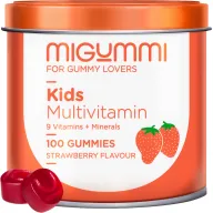 Gominolas sabor fresa para niños - 100 gummies multivitaminas