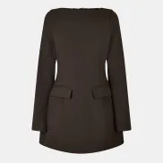 Mini Dress Cacao para Mujer con Cuello Barco - Jack Wills