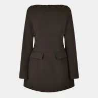 Mini Dress Cacao para Mujer con Cuello Barco - Jack Wills