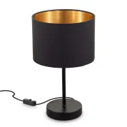 Lámpara de mesa LED con pantalla de tela B.K.Licht, 40W