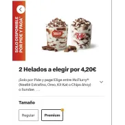 2 McFlurries por solo 4,20€