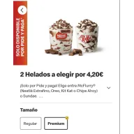 2 McFlurries por solo 4,20€