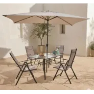 Málaga Conjunto de Jardín: Mesa + 4 Sillas + Parasol 20% Off