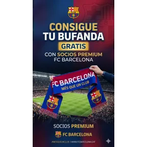 Bufanda FC Barcelona disponible solo para socios premium