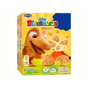 Galletas mini de dinosaurios Articach, 3 bolsitas por 1€