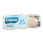 Atún Calvo natural bajo en sal, 18 latas a 0,59€ cada una
