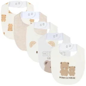 Set de 5 Baberos de Algodón Chicco para Bebés Niños y Niñas