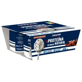 Yogur Danone 0% grasa con proteína stracciatella 4uds 400gr