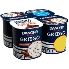 Yogur griego stracciatella DANONE 30% menos grasa 4uds 440gr