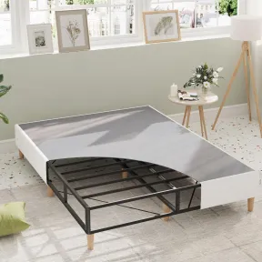 Somier de Metal 120x200 con Patas de Madera y Funda