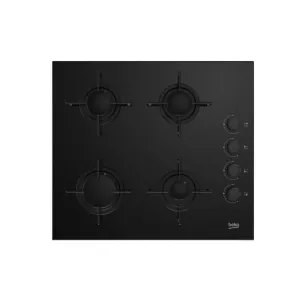 Encimera Beko 4F Cristalgas Negro HING64120SB