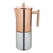 Cafetera espresso de cobre y acero inoxidable, 6 ml