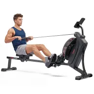 Máquina de remo Hydro de doble resistencia Sunny Health & Fitness