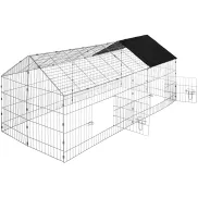 Jaula Exterior para Conejos y Gallinas - 180 x 75 x 75 cm