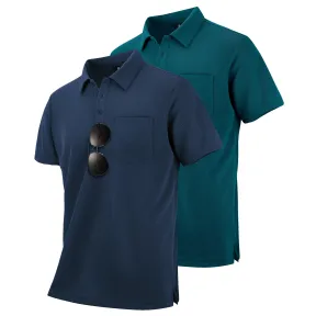 Pack de 2 Polos Hombre Transpirables Manga Corta (2 Colores)