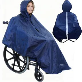 Poncho impermeable reflectante para silla de ruedas - mayores